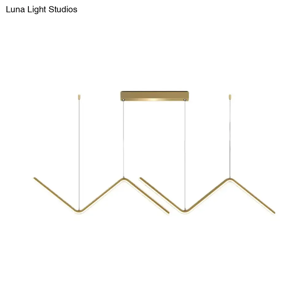 Metal Multi-Pendant Black/Gold LED Ceiling Light in Warm/White