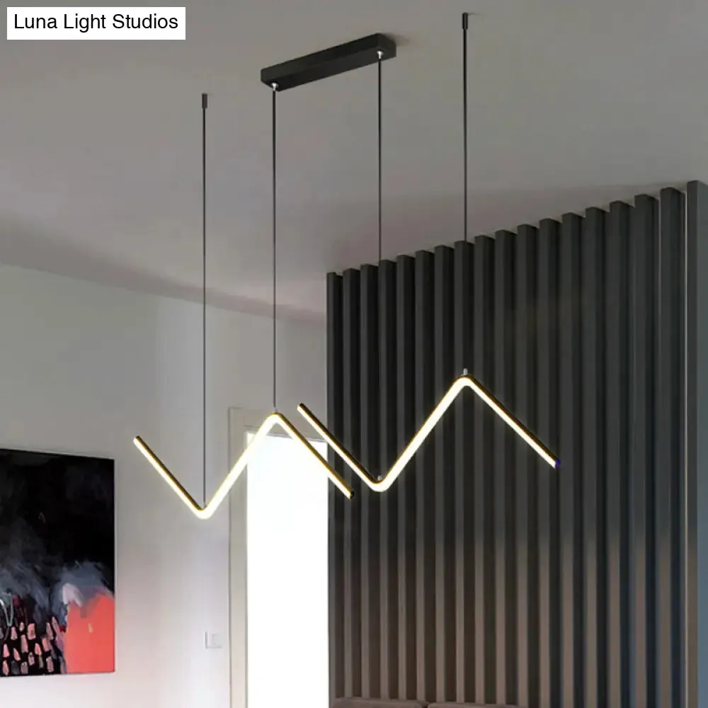 Metal Multi-Pendant Black/Gold LED Ceiling Light in Warm/White