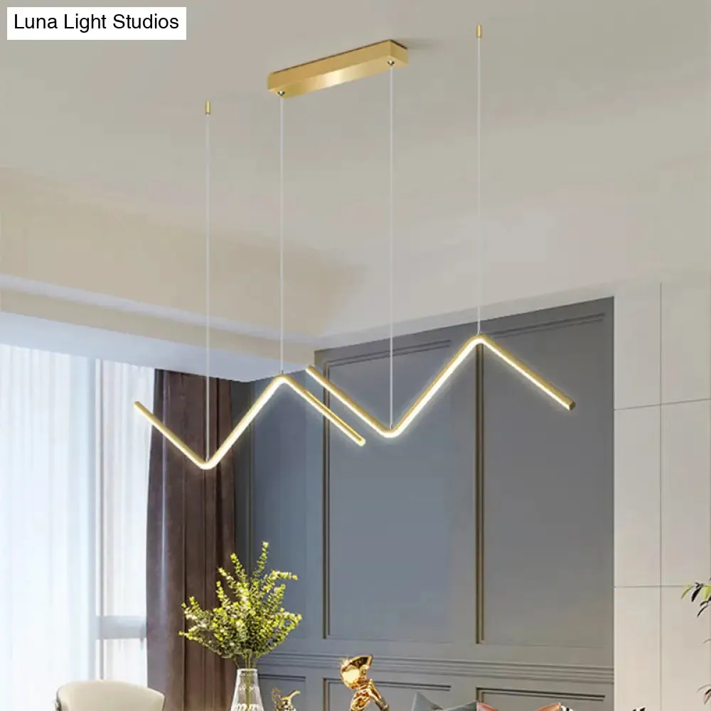 Metal Multi-Pendant Black/Gold LED Ceiling Light in Warm/White