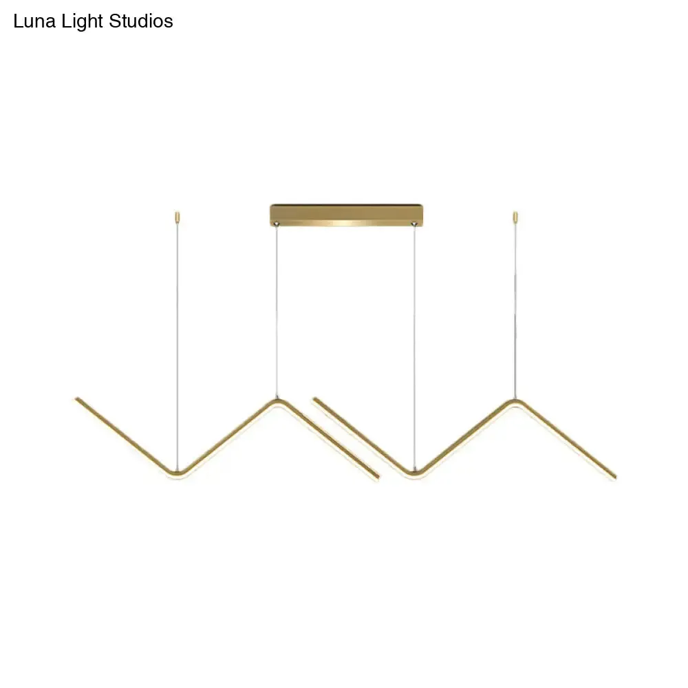 Metal Multi-Pendant Black/Gold LED Ceiling Light in Warm/White