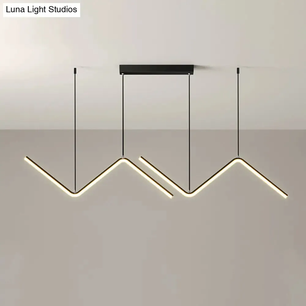 Metal Multi-Pendant Black/Gold LED Ceiling Light in Warm/White