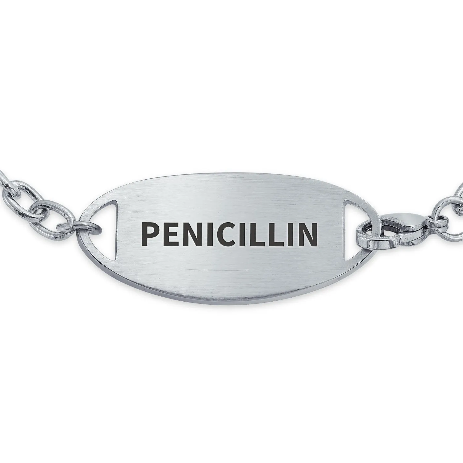 Miami Cuban Link Medical ID Bracelet Stainless Steel 7.5 Inch