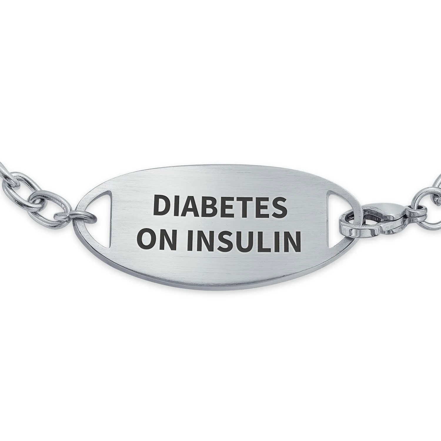 Miami Cuban Link Medical ID Bracelet Stainless Steel 7.5 Inch