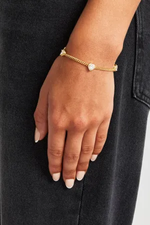 Micro Multi Heart Cuban Bracelet - 2.5mm