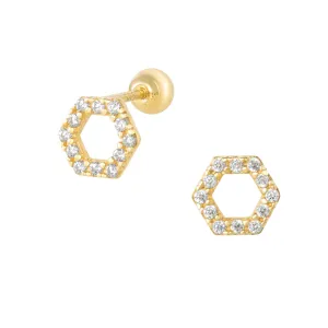 Mila Piercing in Yellow Gold with Cubic Zirconia