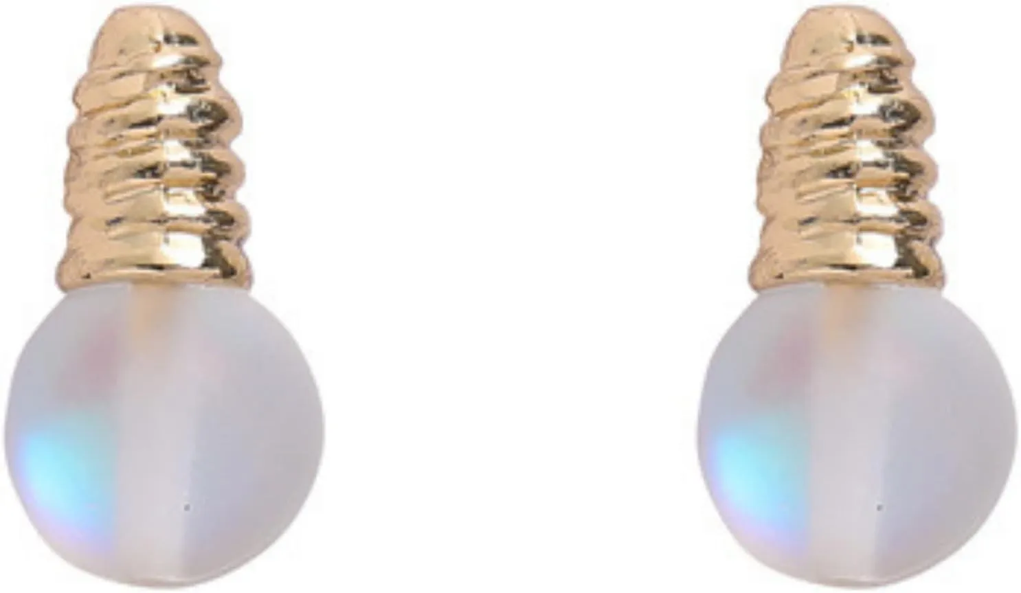 Miyabi Grace Invisible Clip On Earrings For Women Aurora Clear Light Bulb Gold Clip On Earrings Comfortable Non Pierced Earrings