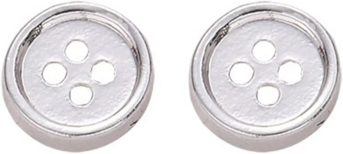 Miyabi Grace Invisible Clip On Earrings For Women Silver Button Clip On Earrings Comfortable Non Pierced Earrings