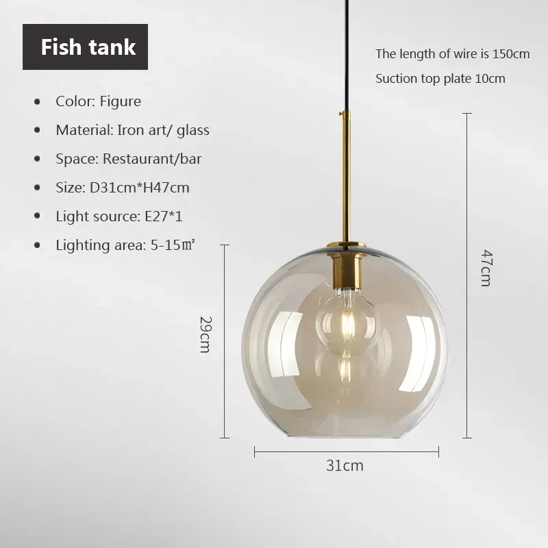 Modern Adjustable Hand Blown Lux Pendant Lights