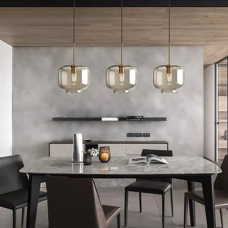 Modern Adjustable Hand Blown Lux Pendant Lights