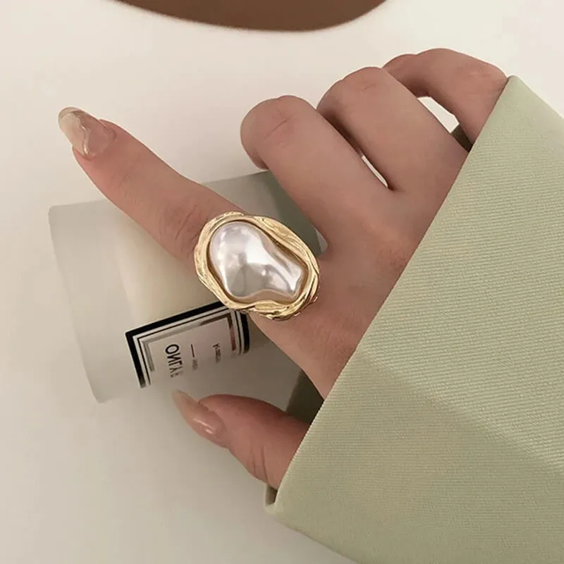 Molten Metal Gold & Silver Color Ring