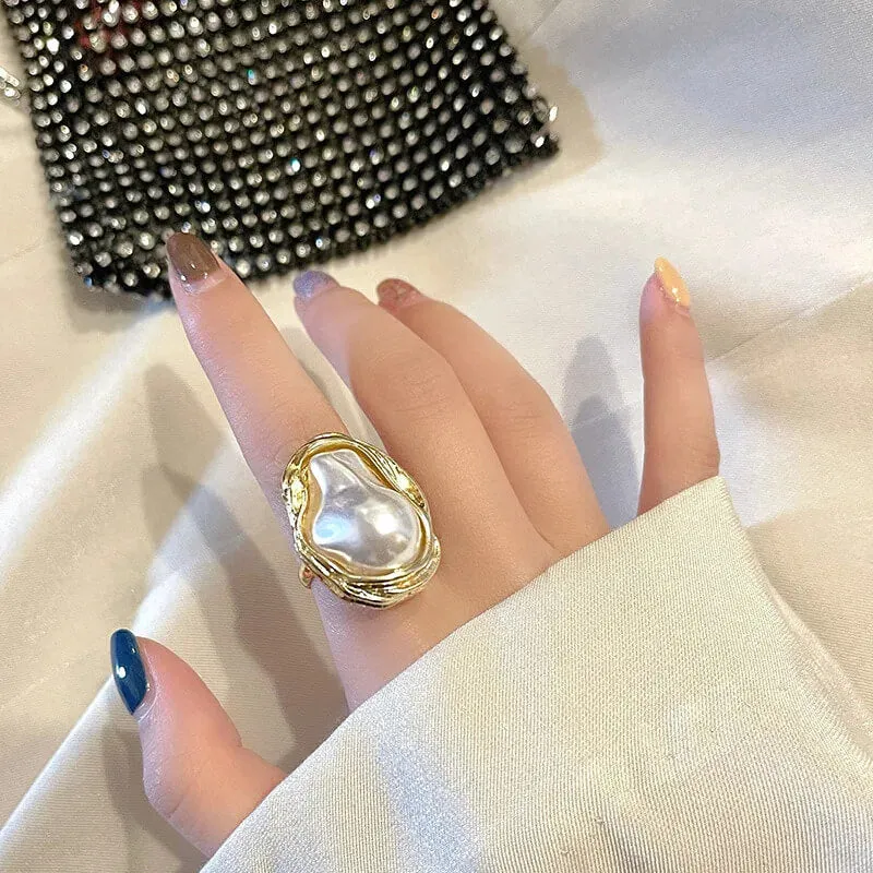 Molten Metal Gold & Silver Color Ring