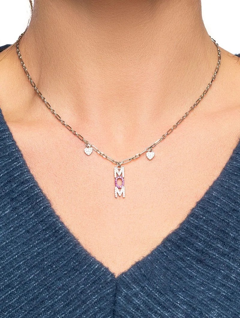 MOM CHARMS NECKLACE IN SILVER