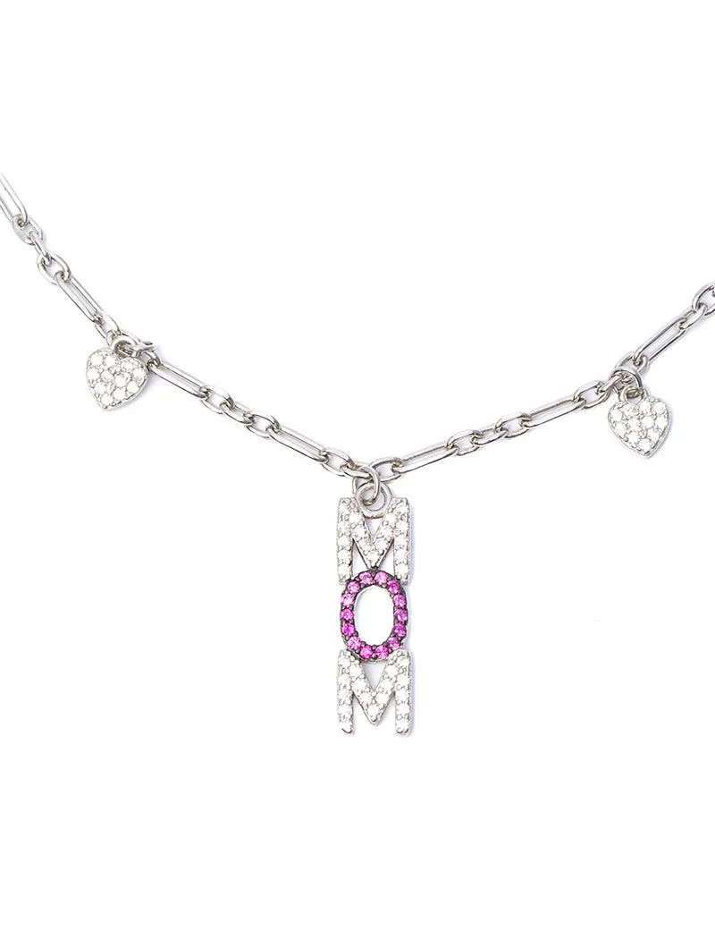 MOM CHARMS NECKLACE IN SILVER