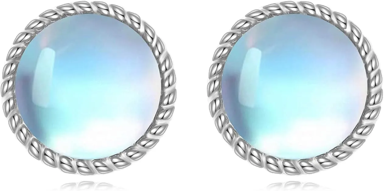 Moonstone Stud Earrings Sterling Silver Moonstone Earrings Moonstone Jewelry Gifts for Women