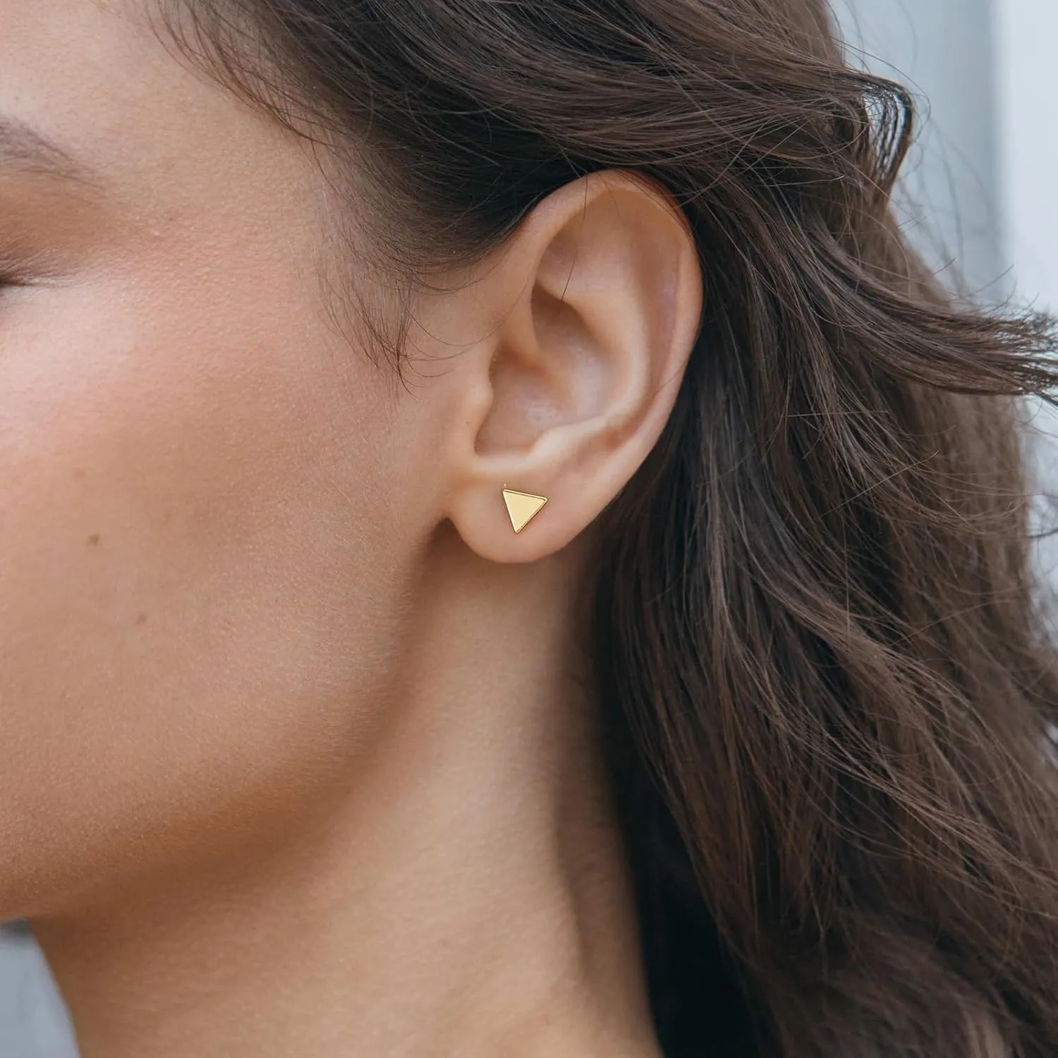 MTMY Gold Stud Earring for Women 2 Pairs of 14K Gold Plated Hypoallergenic Simple Small Stud Earring Set Tiny Bar, Circle, Heart, Triangle, Star, Crown, Flower Dainty Earrings Jewelry