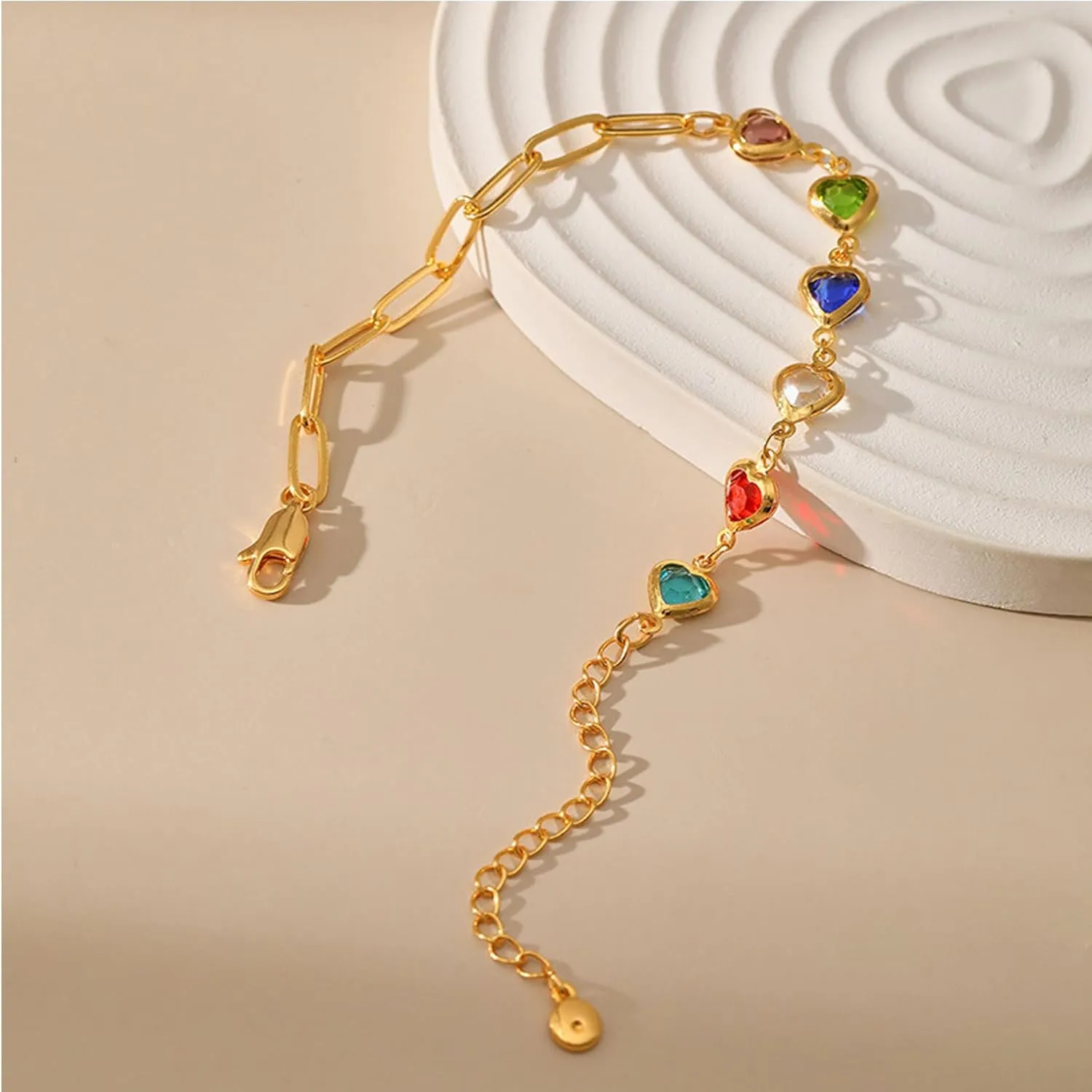 Multi-color Birthday Bracelets for Women, Gold Bracelets for Women