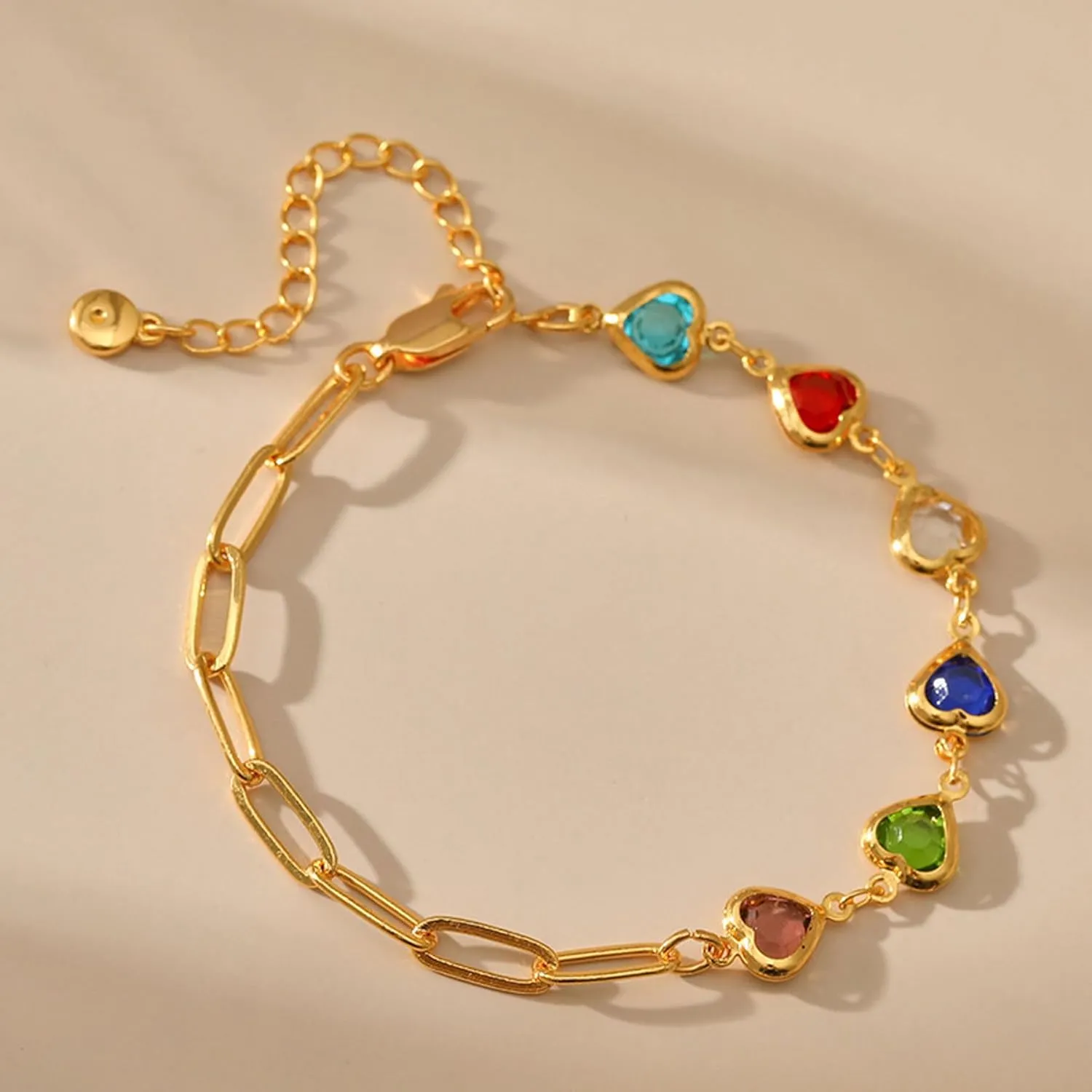 Multi-color Birthday Bracelets for Women, Gold Bracelets for Women