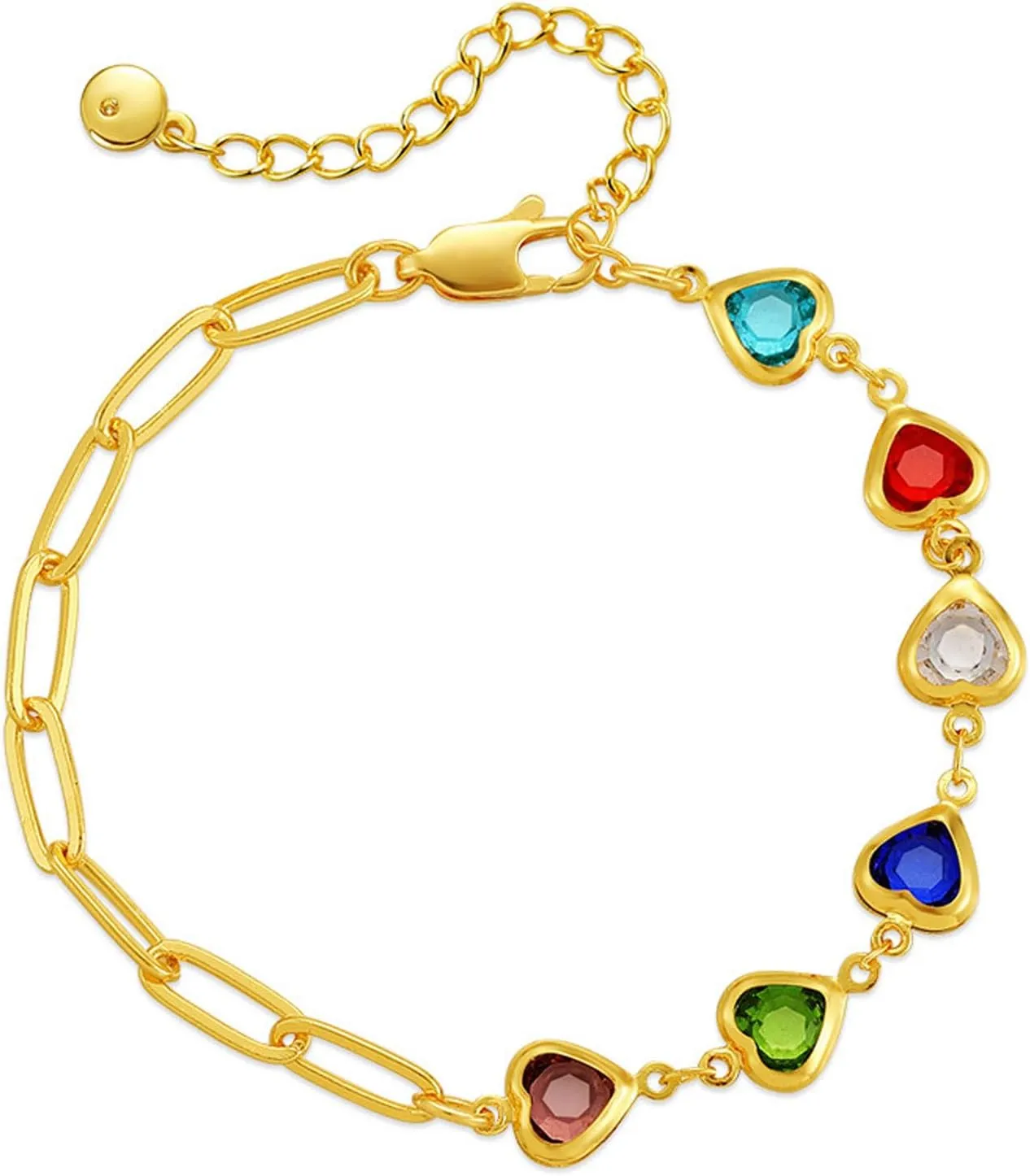 Multi-color Birthday Bracelets for Women, Gold Bracelets for Women