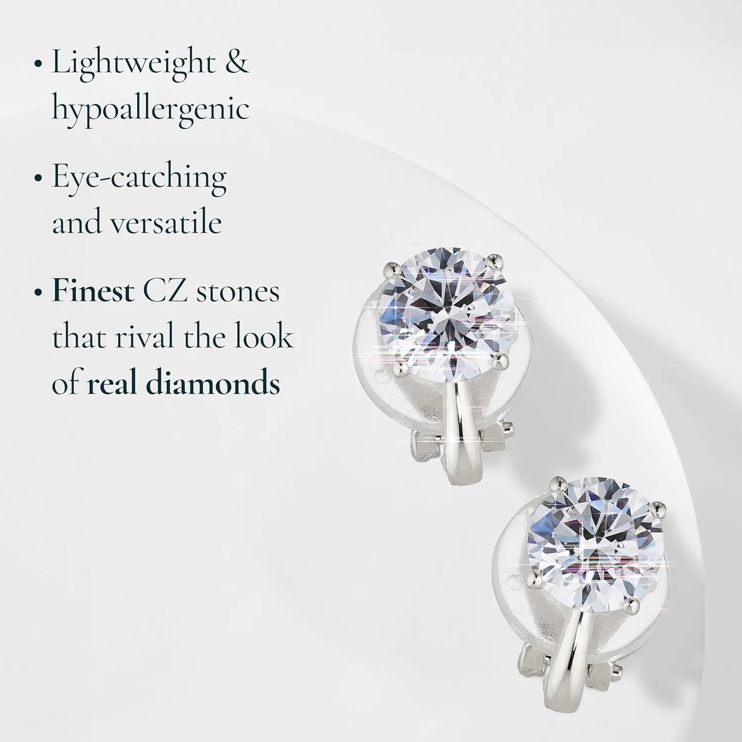 Nadri Clip-On Stud Earrings for Women