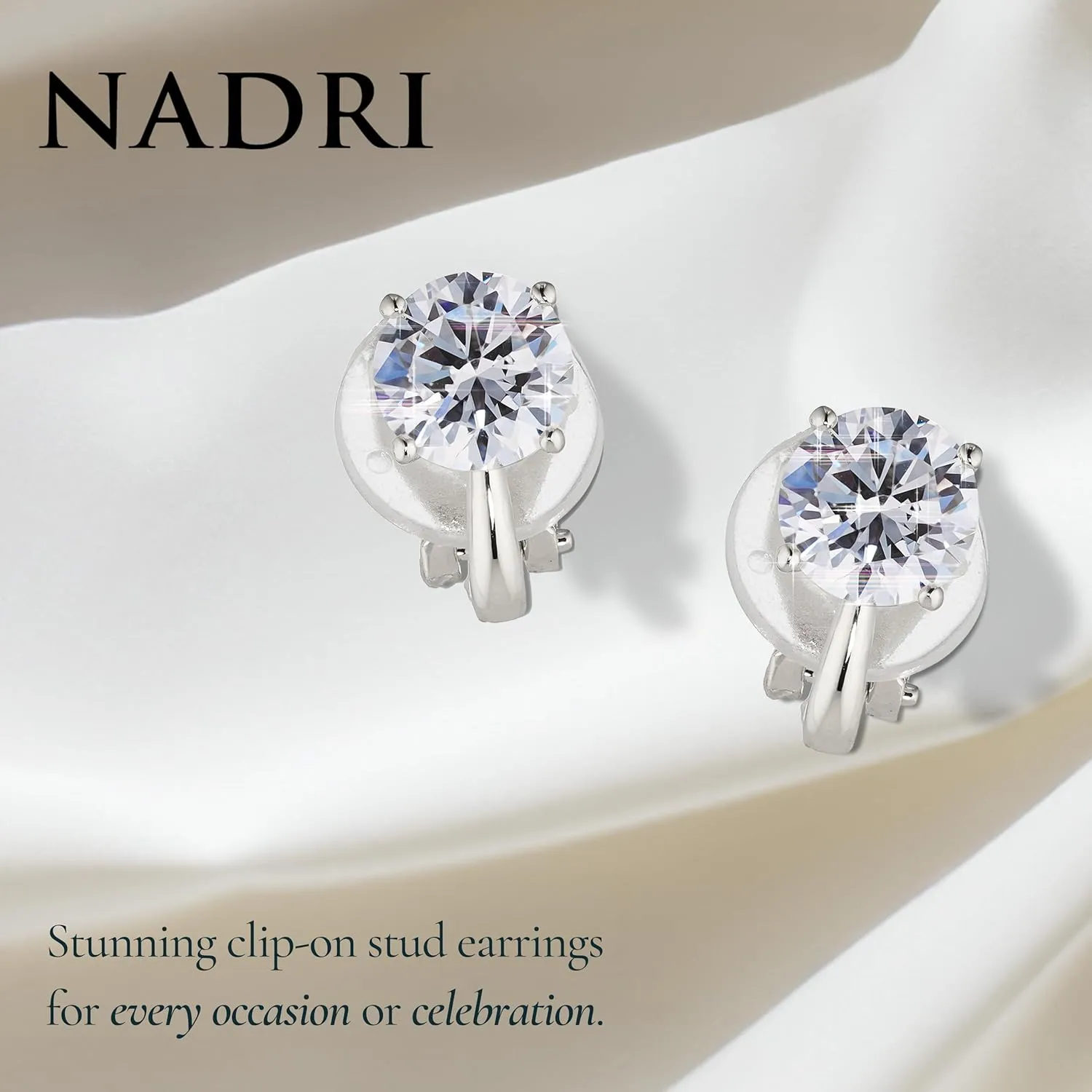 Nadri Clip-On Stud Earrings for Women