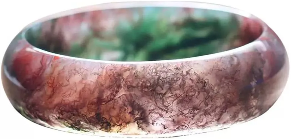 Natural Agate Bracelet Colorful Water Plant Jade Bracelet 58-62MM Fengshui Fashion Jade Bangle bracelet For Women Genuine