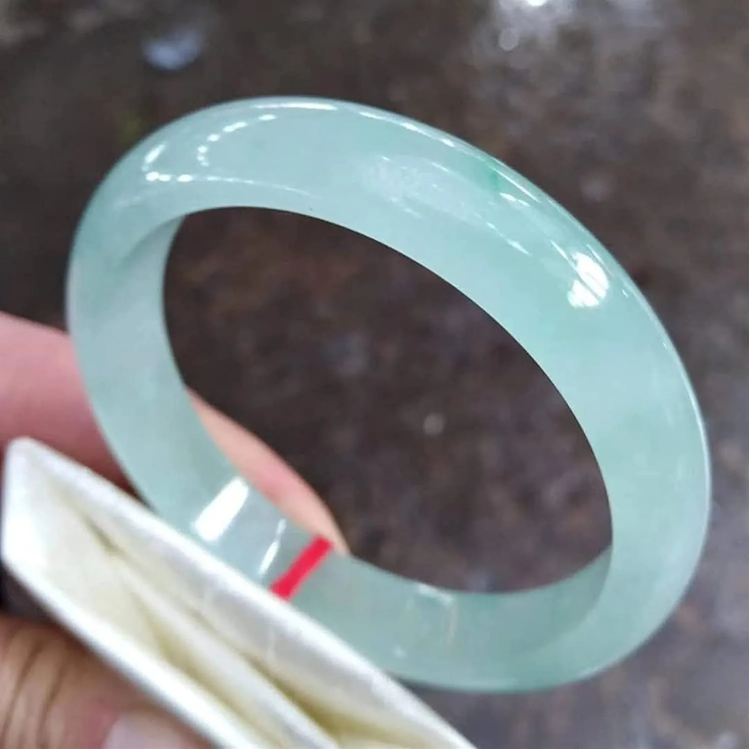Natural Burmese Green Jade Bangle Gem Natural Ice Jade Bracelet Certificate for Women Jewellery Gift for Wife (Size : 64mm)