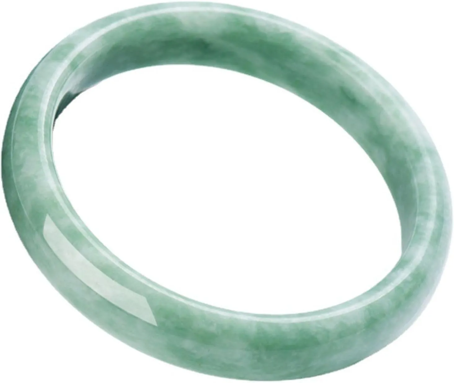 Natural Burmese Jade Bangle Bracelet for Women Retro Light Green Floating Flower Jadeite