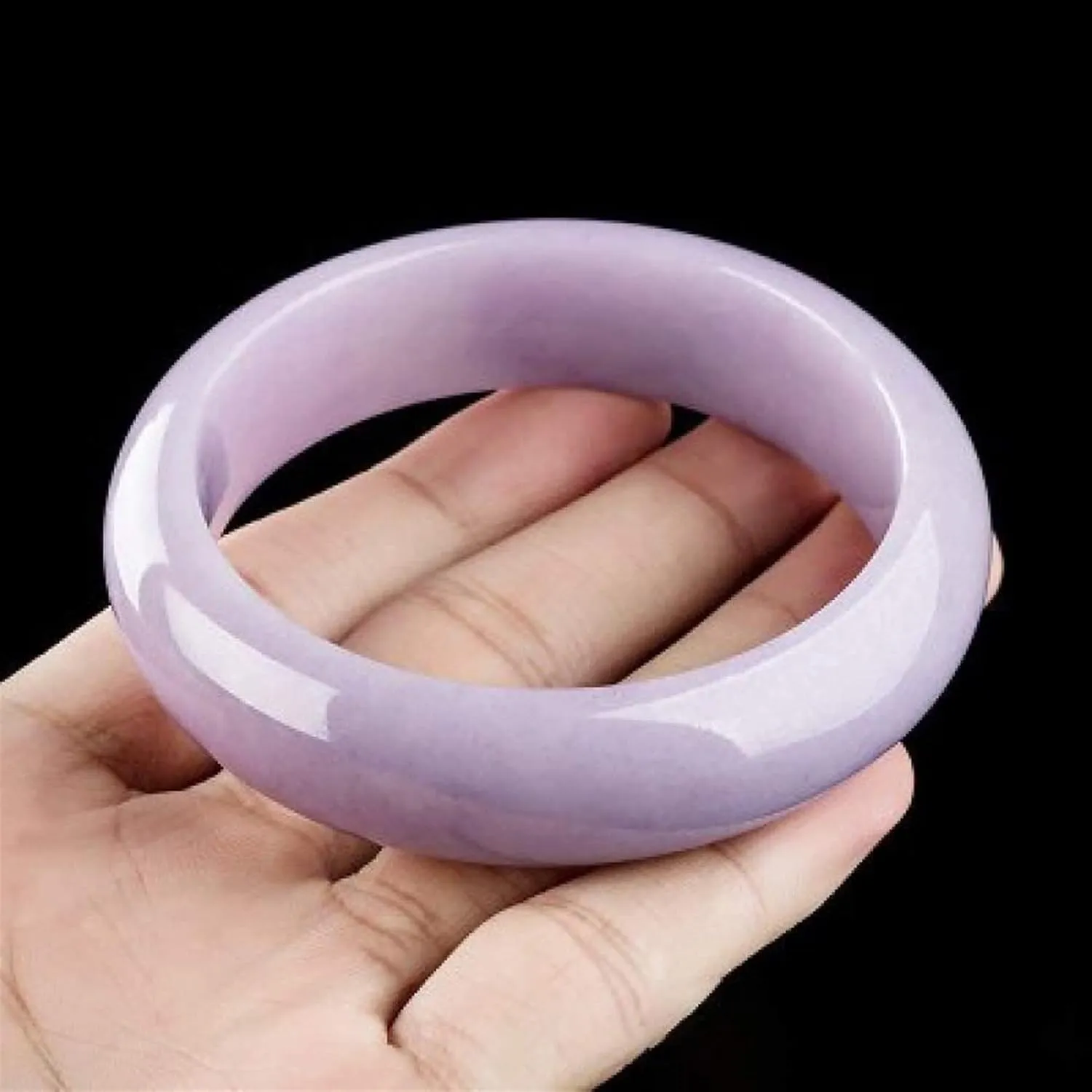 Natural Burmese Violets Jade Bangle Purple Lavender Jade Bracelets for Women Gifts for mom (Size : 60mm)
