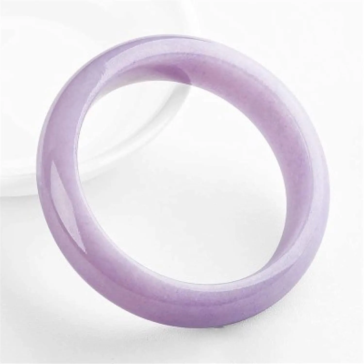Natural Burmese Violets Jade Bangle Purple Lavender Jade Bracelets for Women Gifts for mom (Size : 60mm)