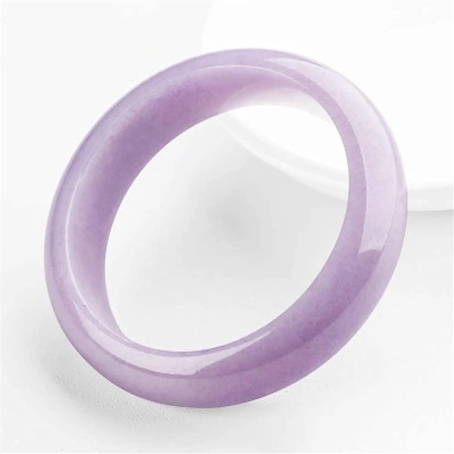 Natural Burmese Violets Jade Bangle Purple Lavender Jade Bracelets for Women Gifts for mom (Size : 60mm)