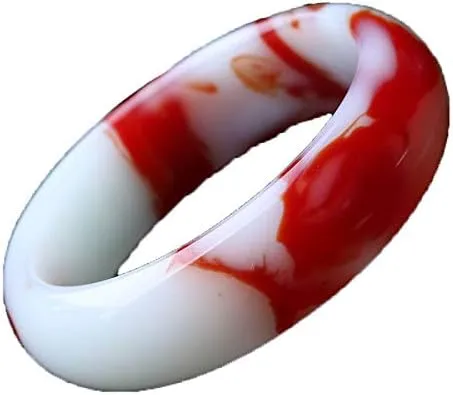 Natural Hetian Jade Red Jade Bracelet Women Bangle