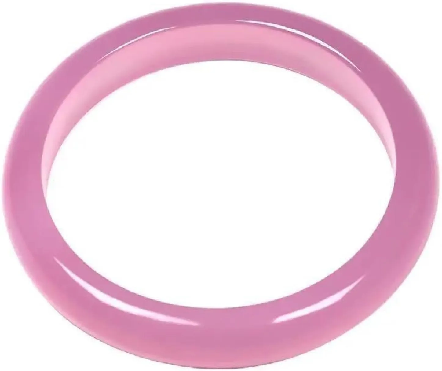 Natural Ice Flower Powder Chalcedony Bracelet, Ice Chalcedony Narrow Strip Pink Chalcedony, Female Jade Bracelet