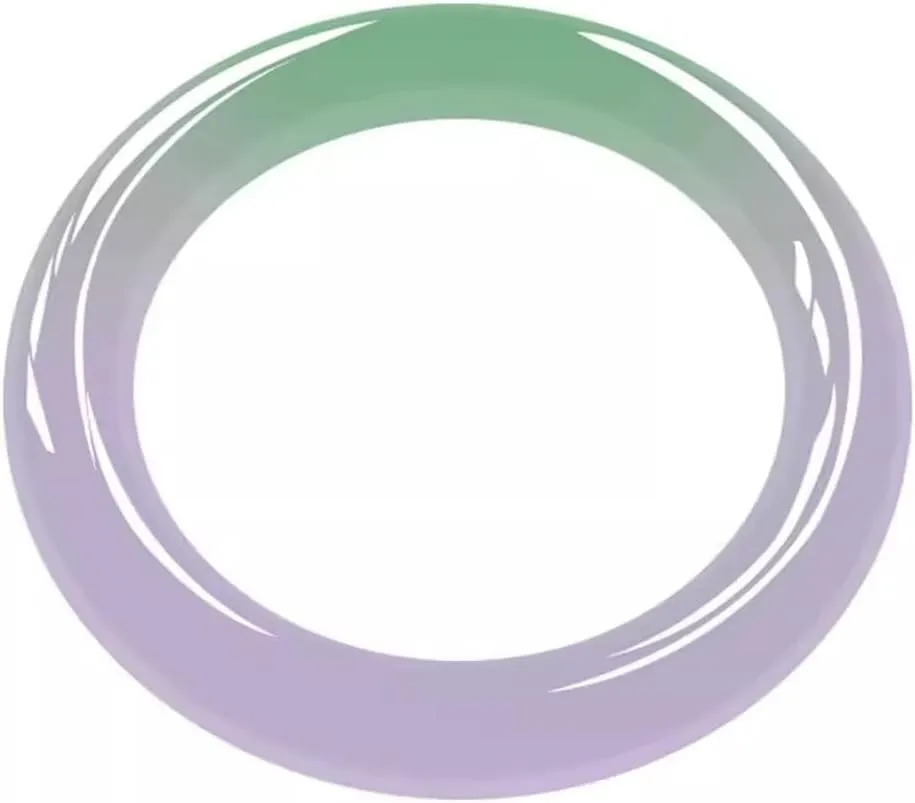 Natural Ice Violet Jade Bracelet Spring Band Colorful Round Strip Jade Bracelet 58-62mm Fengshui Fashion Jade Bangle bracelet For Women Genuine