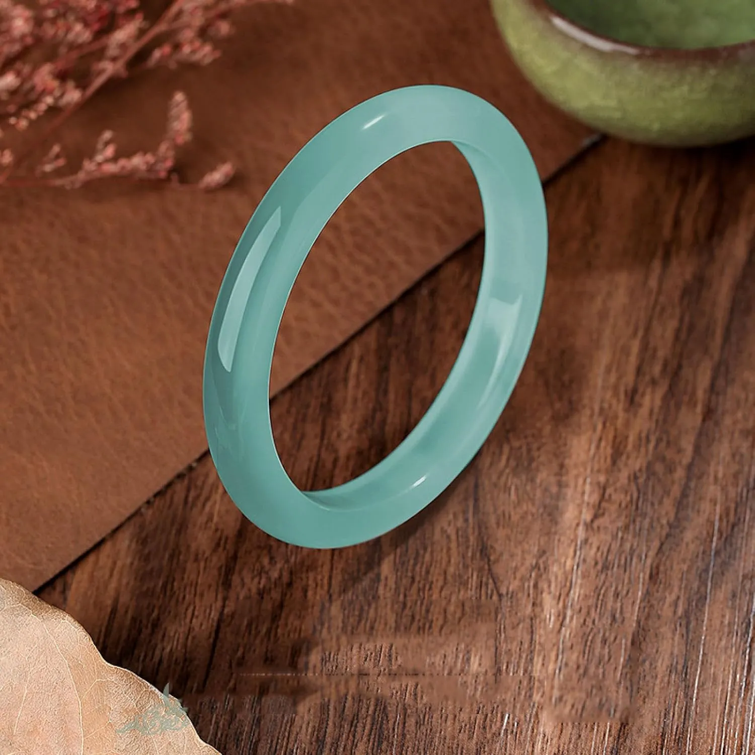 Natural Jade Bangle Bracelet for Women authentic ice species Emerald Light Green Agate Fresh and Elegant Bracelet