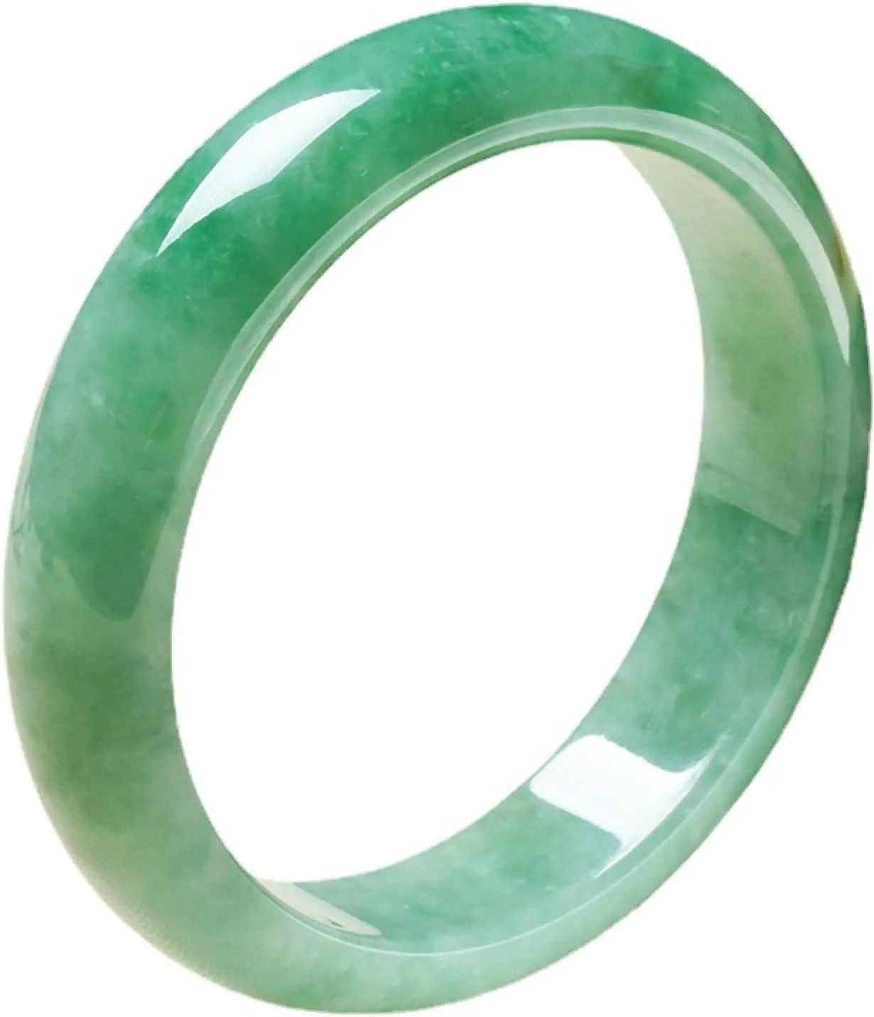 Natural Jade Bangle Bracelet for Women Authentic Ice Species Water Moisturizing Transparent Green Pure Jade Bracelet 100% A-grade High Grade Bracelet