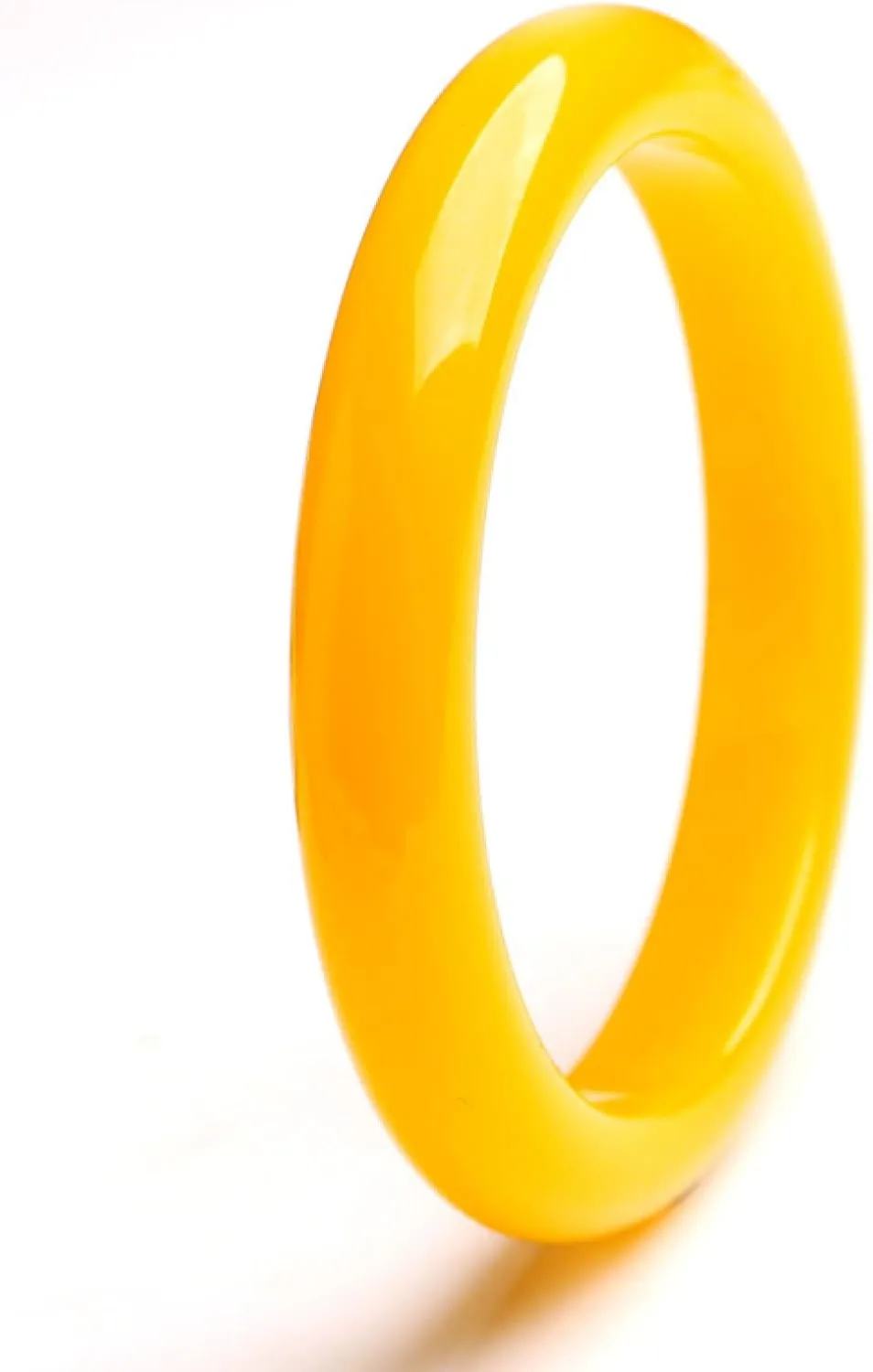 Natural Jade Bangle Bracelet, for Women Genuine Fresh and Beautiful,Yellow Agate Bracelet.