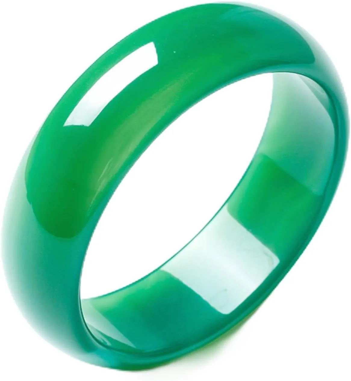 Natural Jade Bangle Bracelet for Women Genuine Ice Green Agate Widened Chalcedony, Wealth, Health??vitality Bracelet