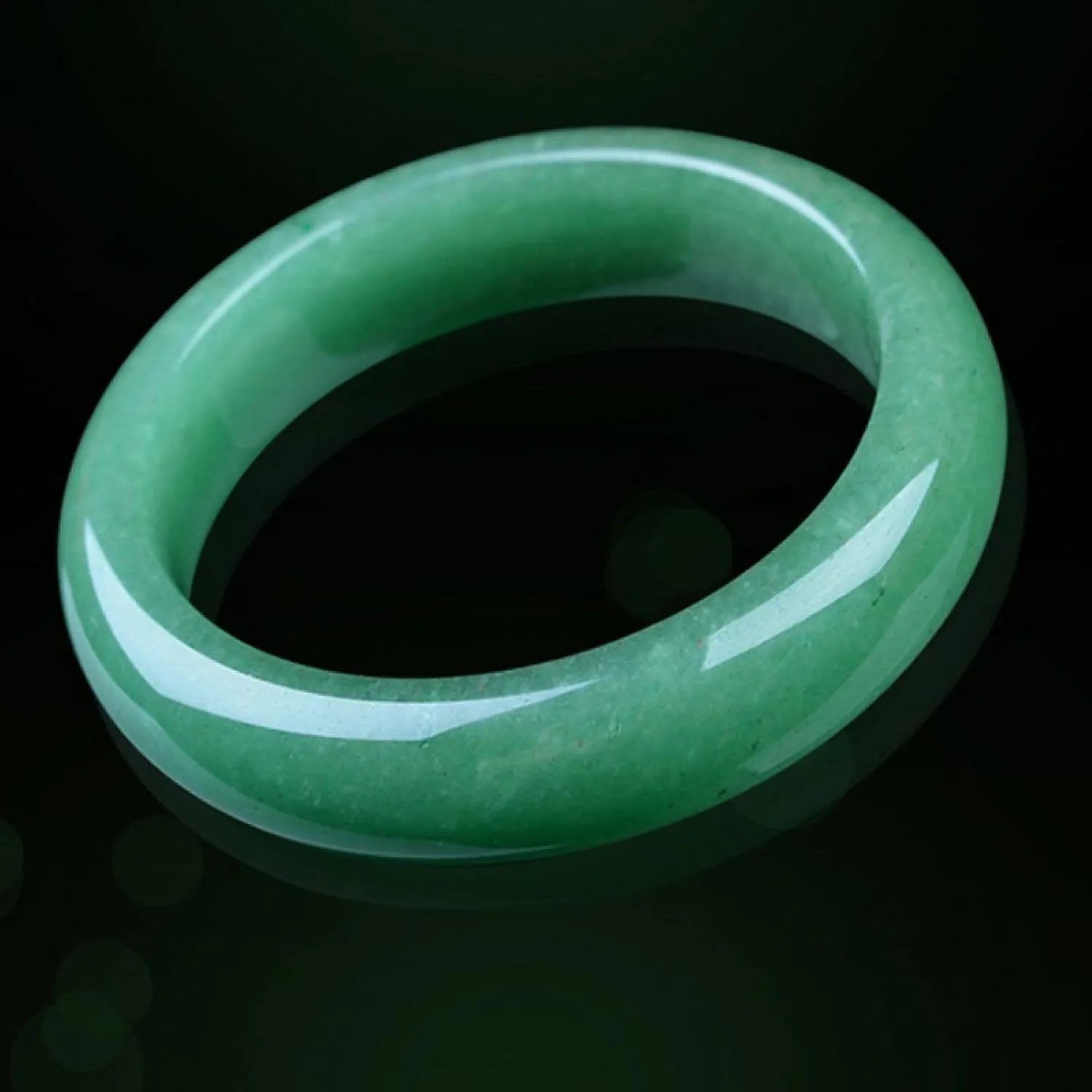 Natural Jade Bangle Bracelet for Women Genuine Ice Green Transparent 100% Grade A Jadeite Bracelet With Gift Box Gift for Your Wife