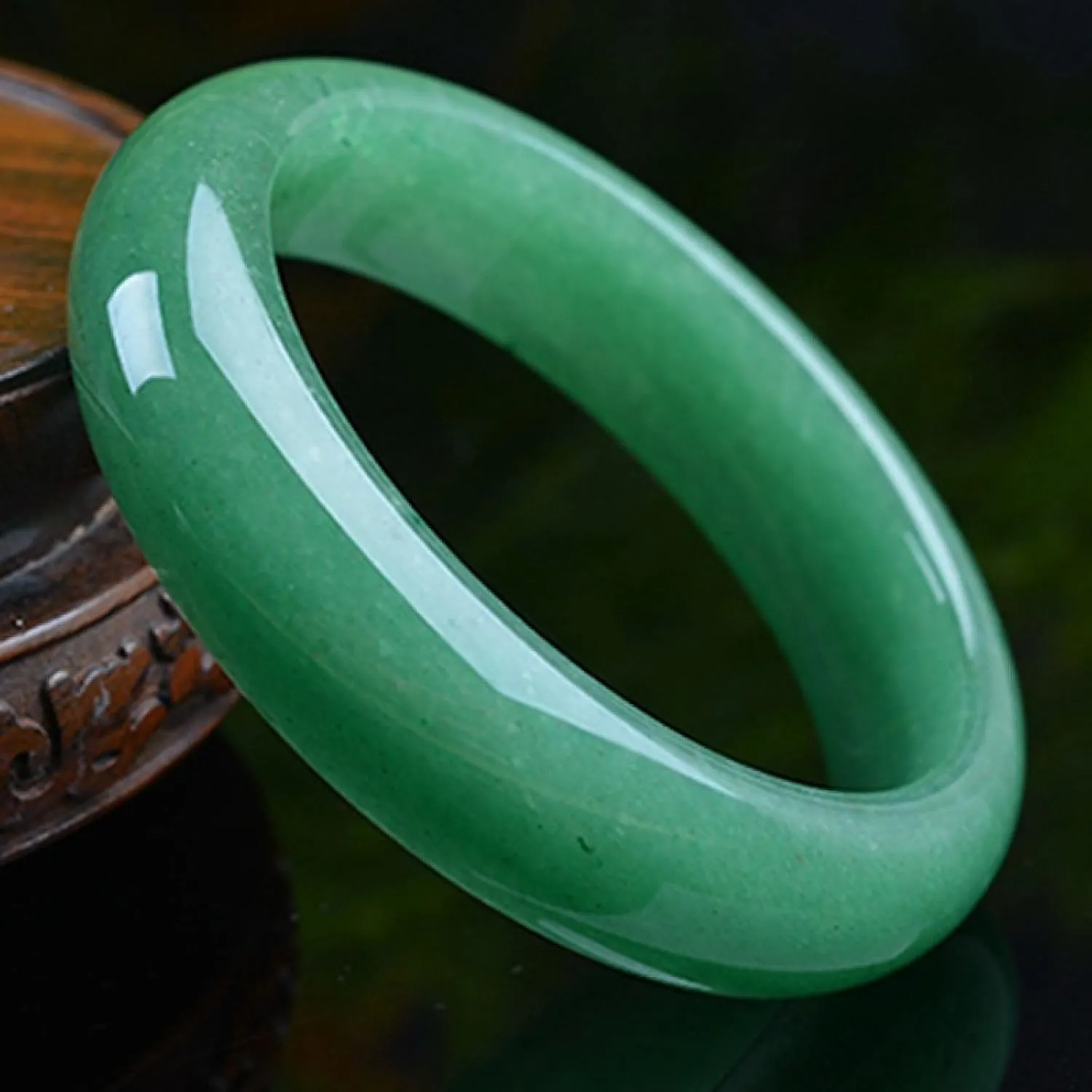 Natural Jade Bangle Bracelet for Women Genuine Ice Green Transparent 100% Grade A Jadeite Bracelet With Gift Box Gift for Your Wife