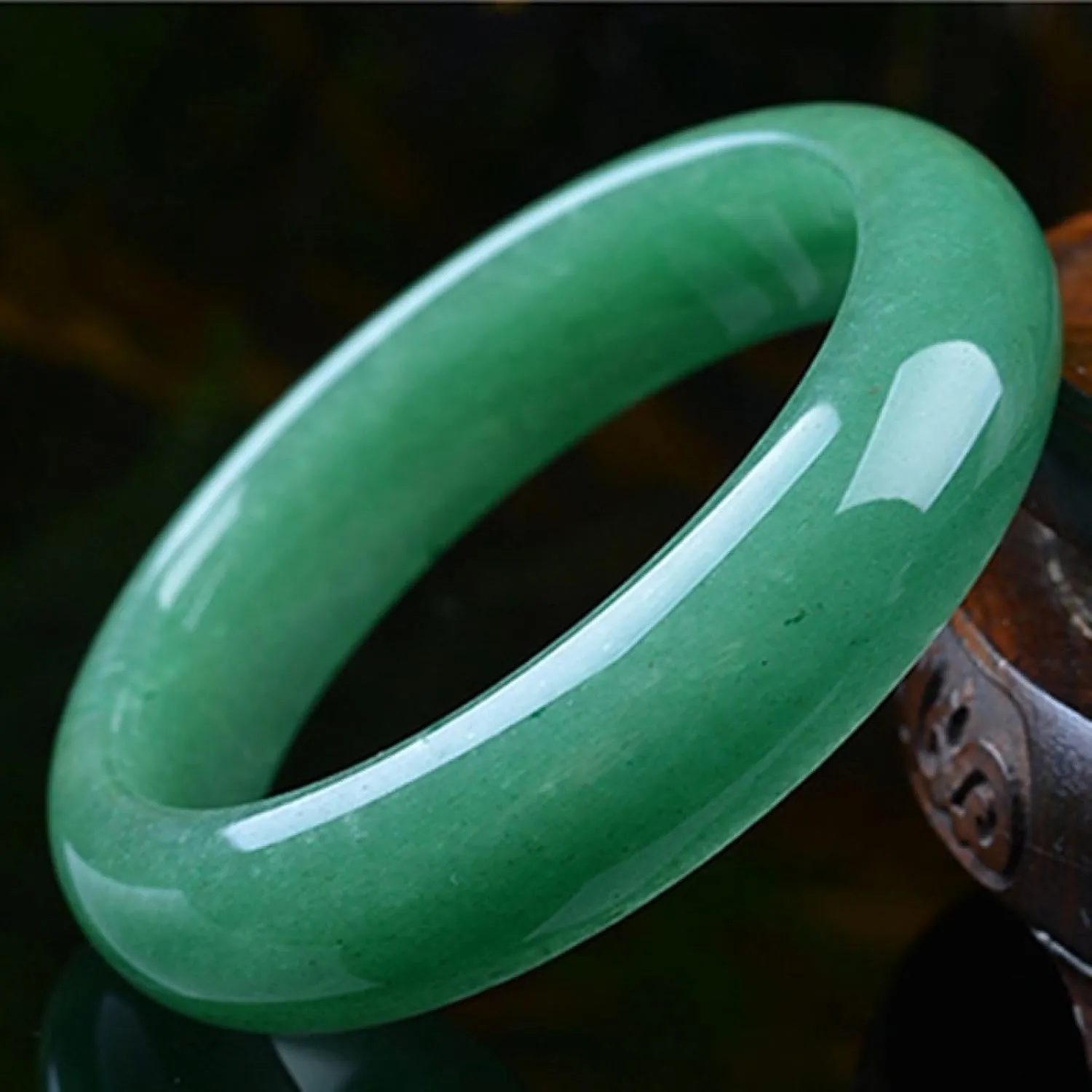 Natural Jade Bangle Bracelet for Women Genuine Ice Green Transparent 100% Grade A Jadeite Bracelet With Gift Box Gift for Your Wife