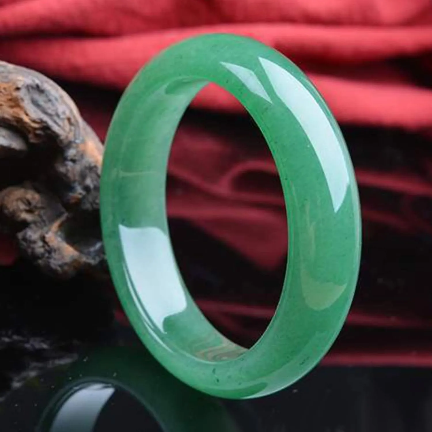 Natural Jade Bangle Bracelet for Women Genuine Ice Green Transparent 100% Grade A Jadeite Bracelet With Gift Box Gift for Your Wife