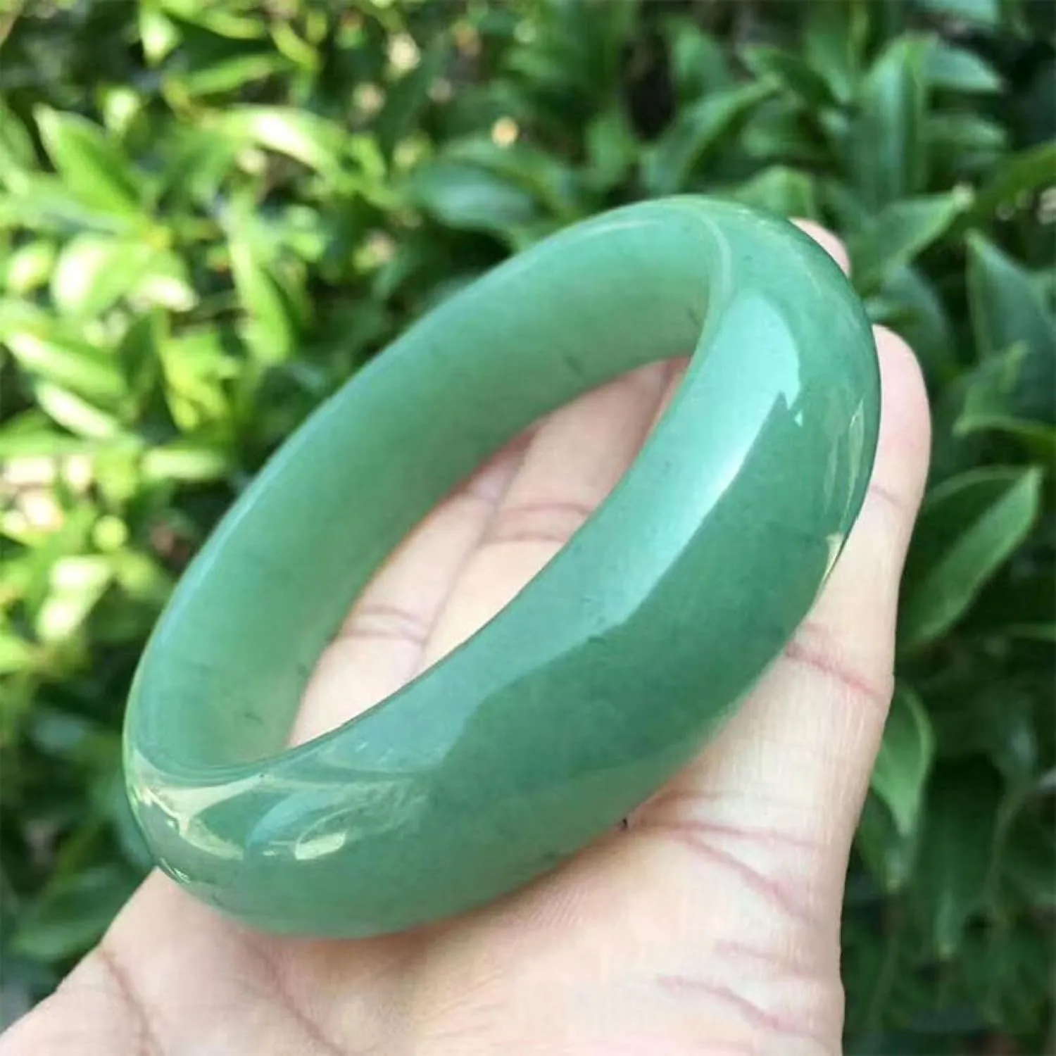 Natural Jade Bangle Bracelet For Women Genuine Ice Green Transparent Elegant And Beautiful And Brings Good Luck