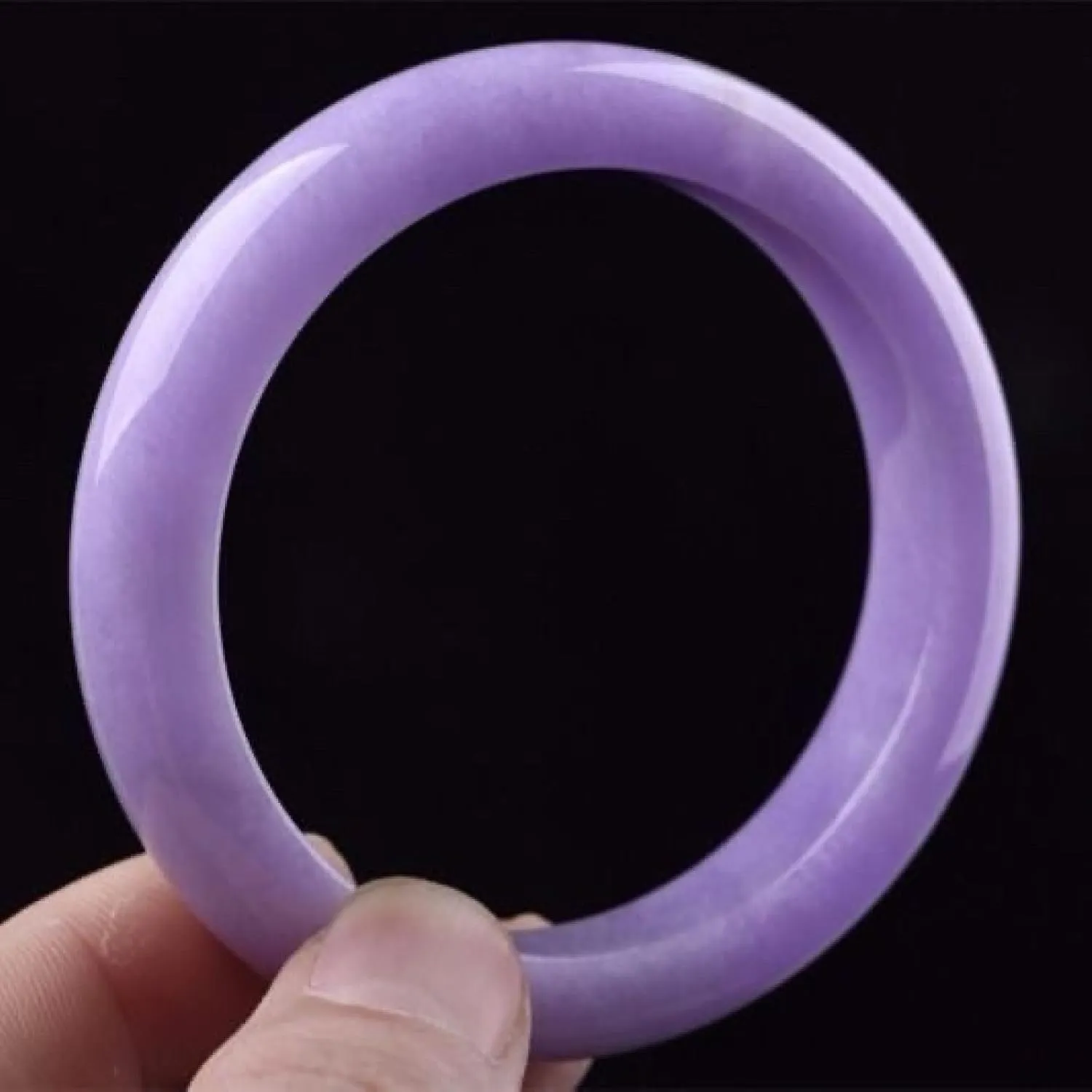 Natural Jade Bangle Bracelet for Women Genuine Ice Purple Noble and Elegant Bracelet with Gift Box