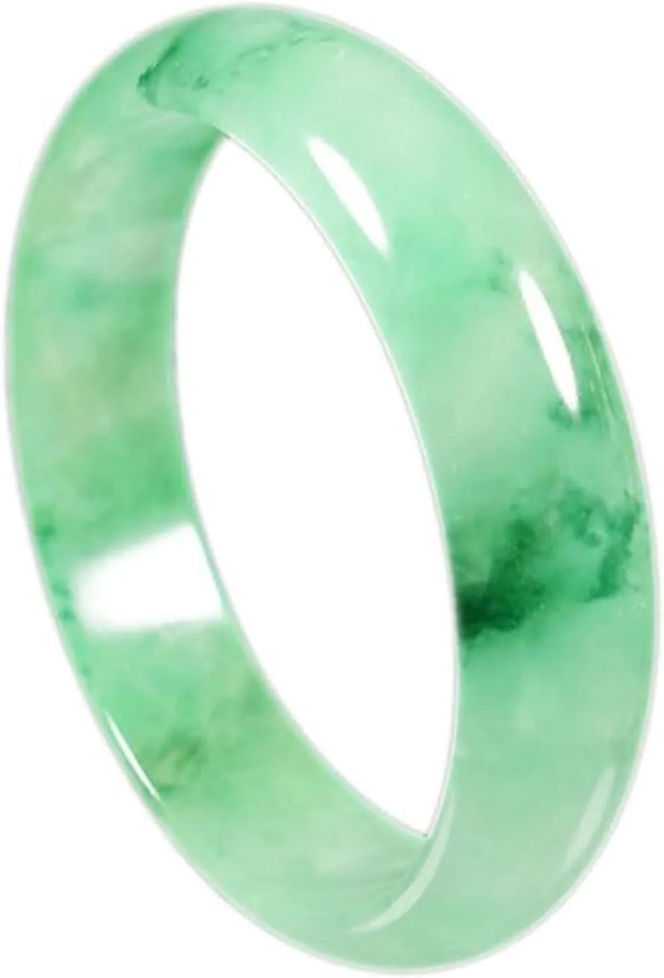 Natural Jade Bangle Bracelet for Women Genuine Ice Species Transparent Light Green Classic Style Jade Bangle