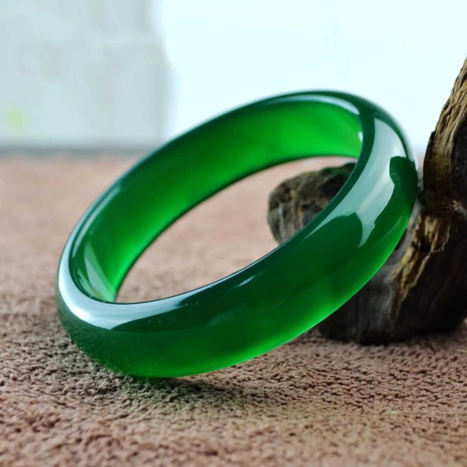 Natural Jade Bangle Bracelet For Women Genuine New Ice Transparent Classic Fashion Green Bracelet Brings Good Luck
