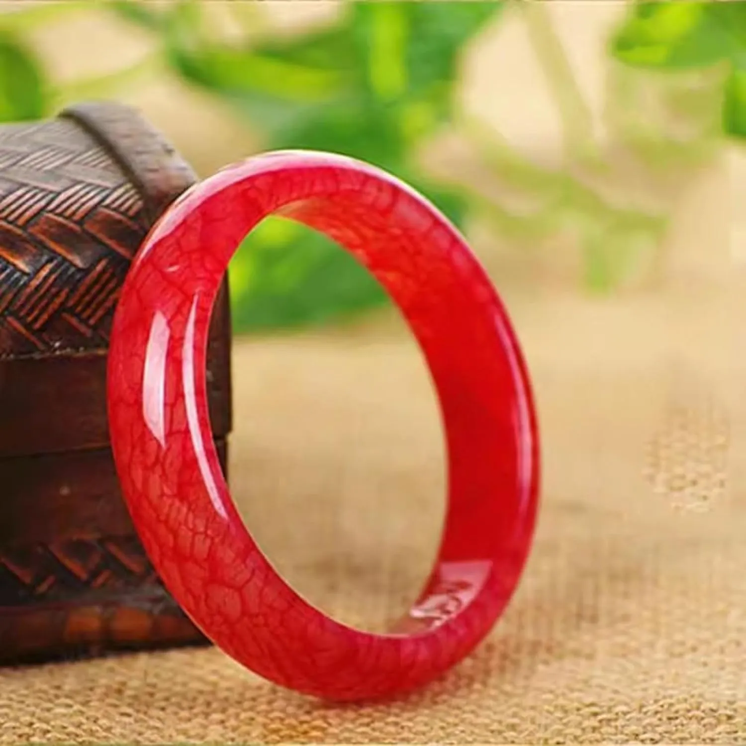 Natural Jade Bangle Bracelet for Women Genuine red Bracelet Healthy, Perfect, and Beautiful