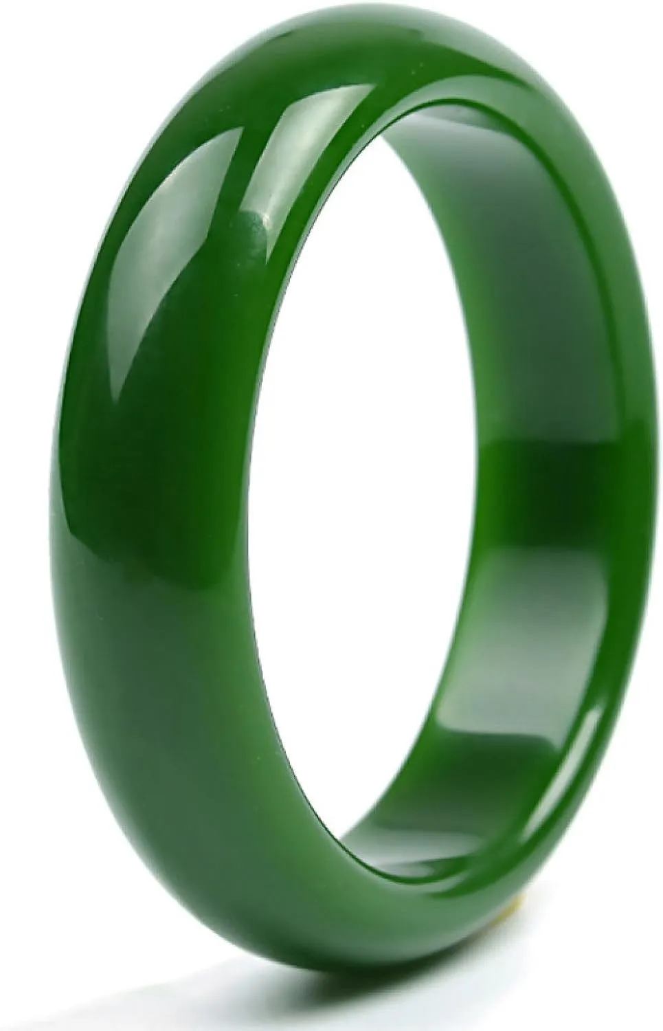 Natural Jade Bangle Bracelet for Women Genuine Sheep Fat Jade Ice Glutinous Green, Ice Transparent, Tender, Clear Color