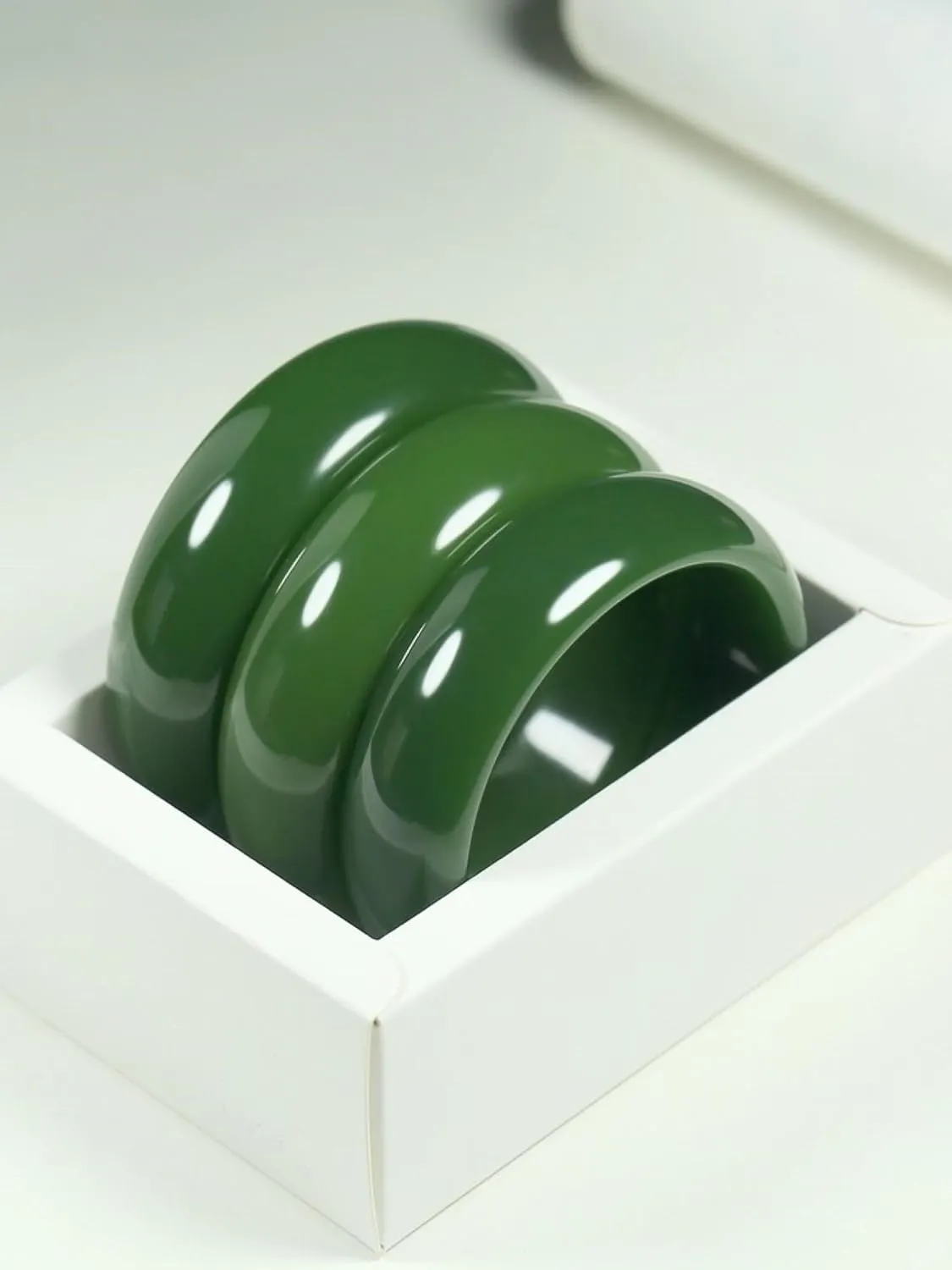 Natural Jade Bangle Bracelet for Women Genuine Sheep Fat Jade Ice Glutinous Green, Ice Transparent, Tender, Clear Color