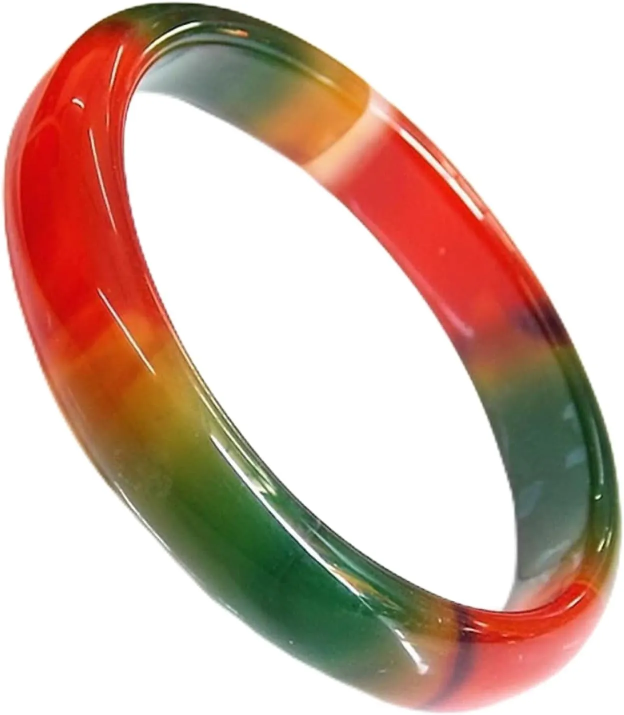 Natural Jade Bangle Bracelet For Women Genuine Three Color Colorful Jade Beautiful Bracelet