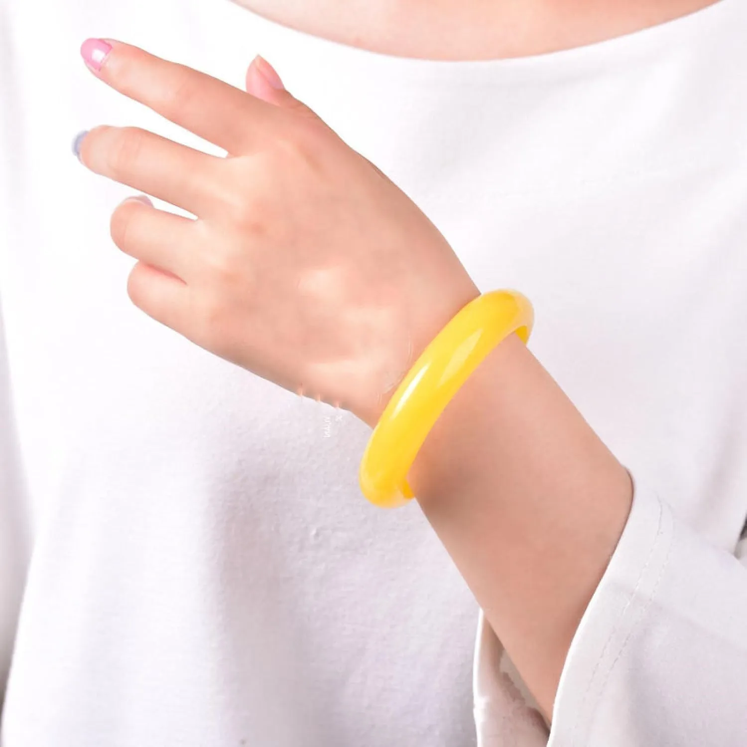 Natural Jade Bangle Bracelet For Women, Genuine Yellow Bracelet With Jewelry Box,made By Masters, National Inspection And Certification